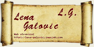 Lena Galović vizit kartica